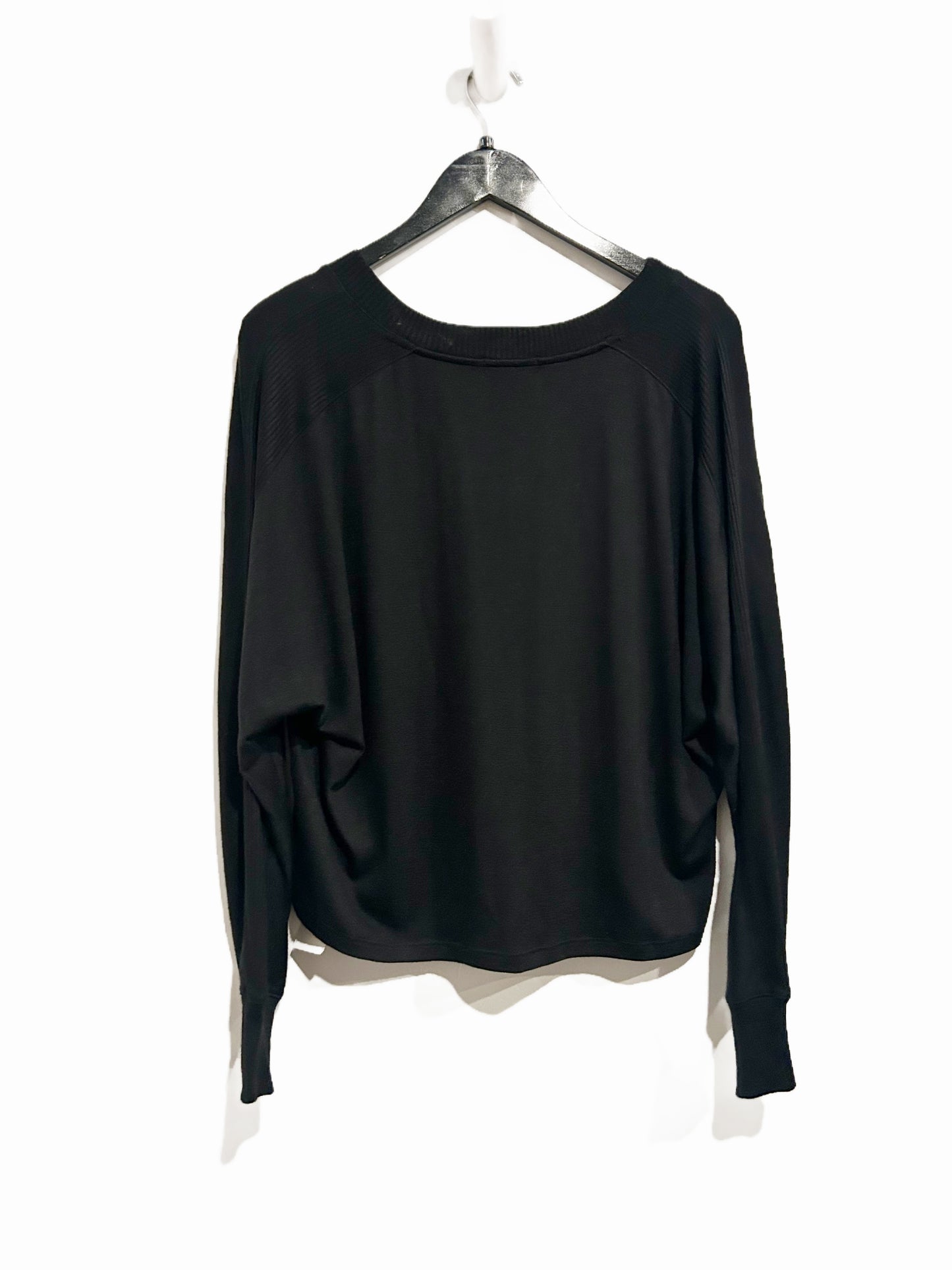 Rag & Bone Black V-Neck LS Top - Medium