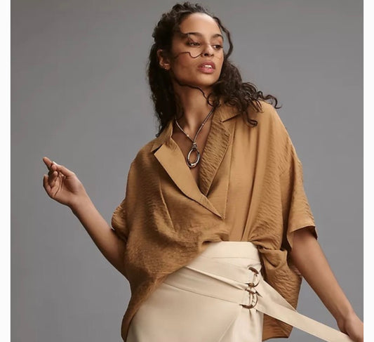 Anthropologie Mustard Blouse - Small