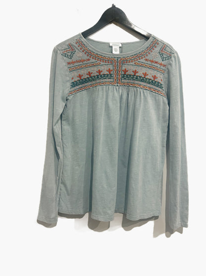 Sundance Blue Embroidered Top - Medium