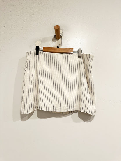 Abercrombie & Fitch Linen Stripe Mini Skirt - Medium