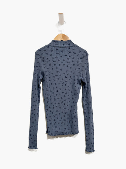 MNG Kids Blue Floral Mockneck - 13/14