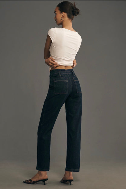 Anthropologie Pilcro The Wanderer Mid-Rise Relaxed-Leg Jeans - 31