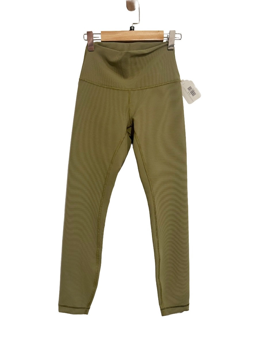 Lululemon Wunder Under High-Rise Tight 25” *Ribbed Fabric in Bronze Green - 2