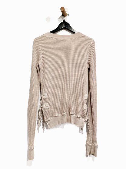 Free People Cropped Interlaken Thermal Top - Small