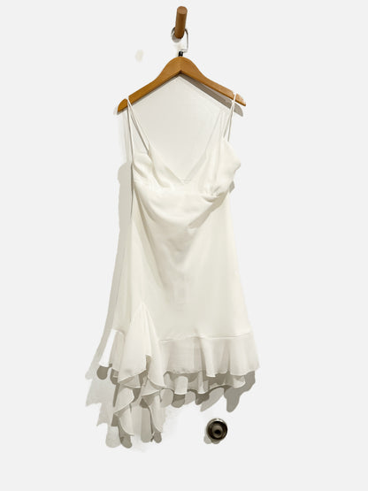 Zara NWT White Asymmetric Dress - Large