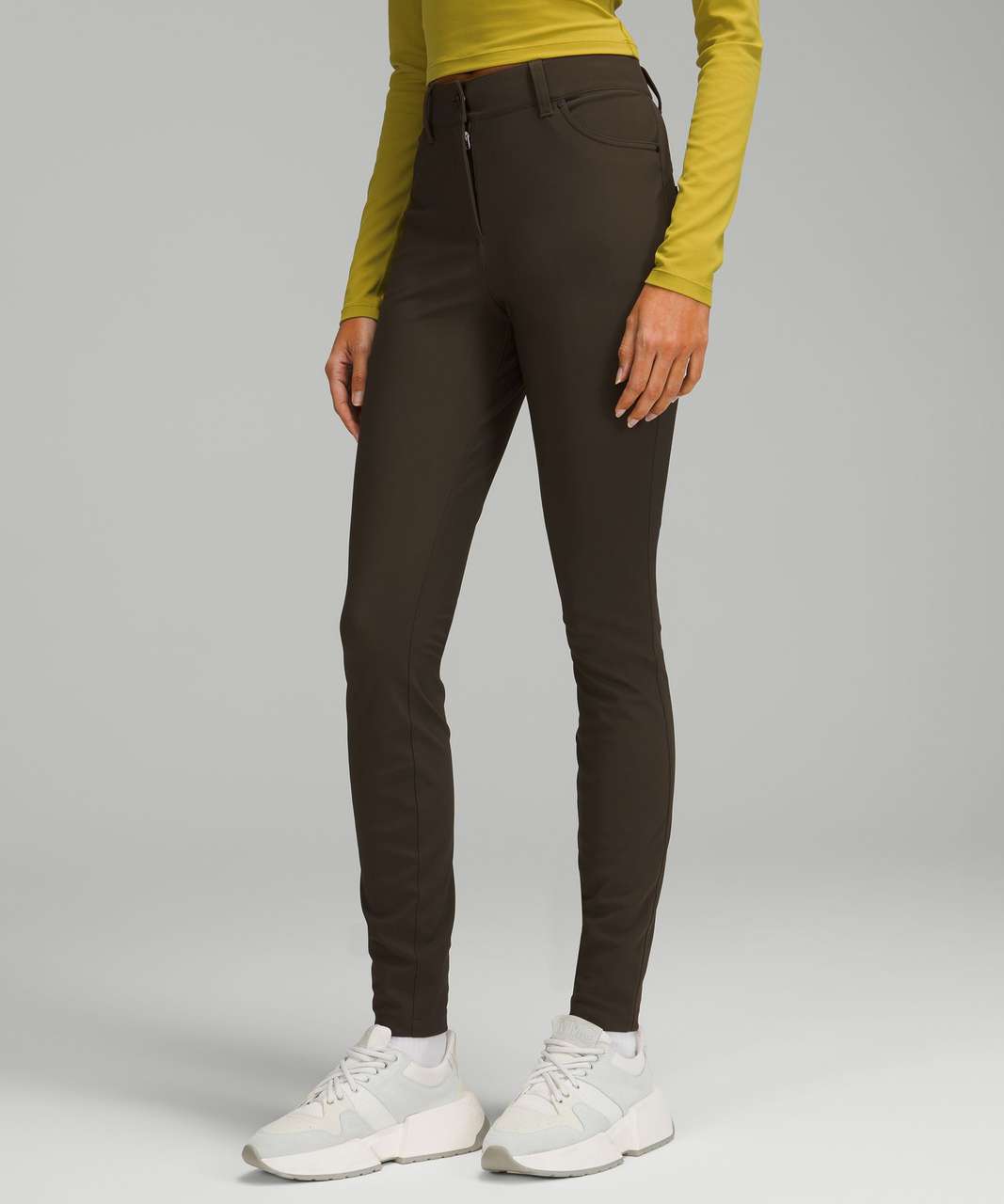 Lululemon City Sleek 5 Pocket 7/8 Pant in Dark Olive - 29