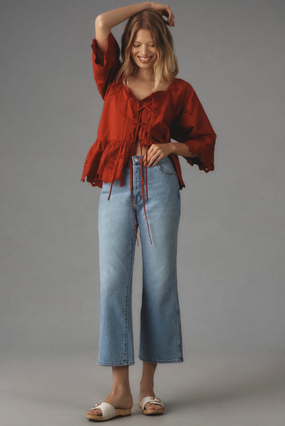 Rolla’s Classic High-Rise Crop Flare Jeans - 27