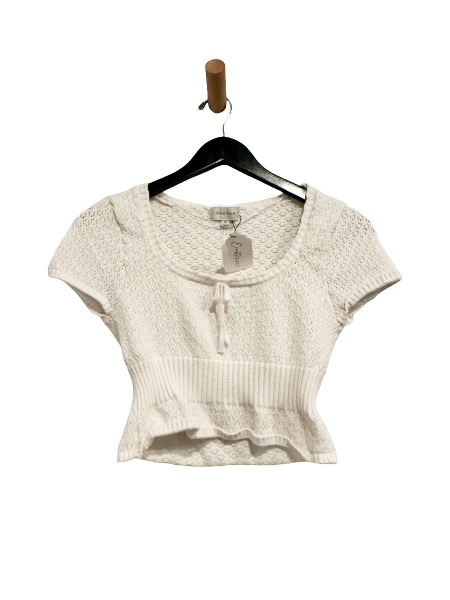 Pacsun Evelyn Sweater T-Shirt in White - Medium