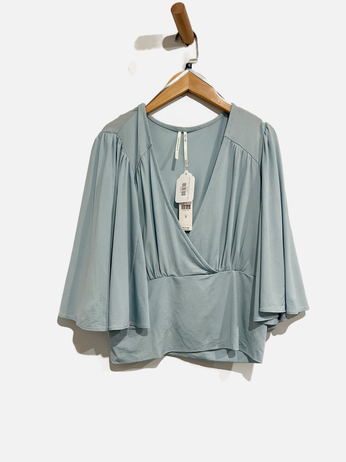 Anthropologie Blue Flowy Blouse - Medium