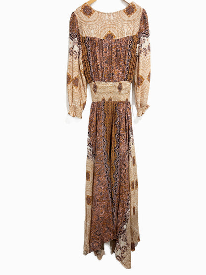 Free People Mexicali Rose Maxi Dress in Ivory - Small