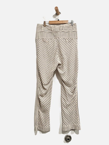 Free People Cream and Blue Stripe Pants - 2
