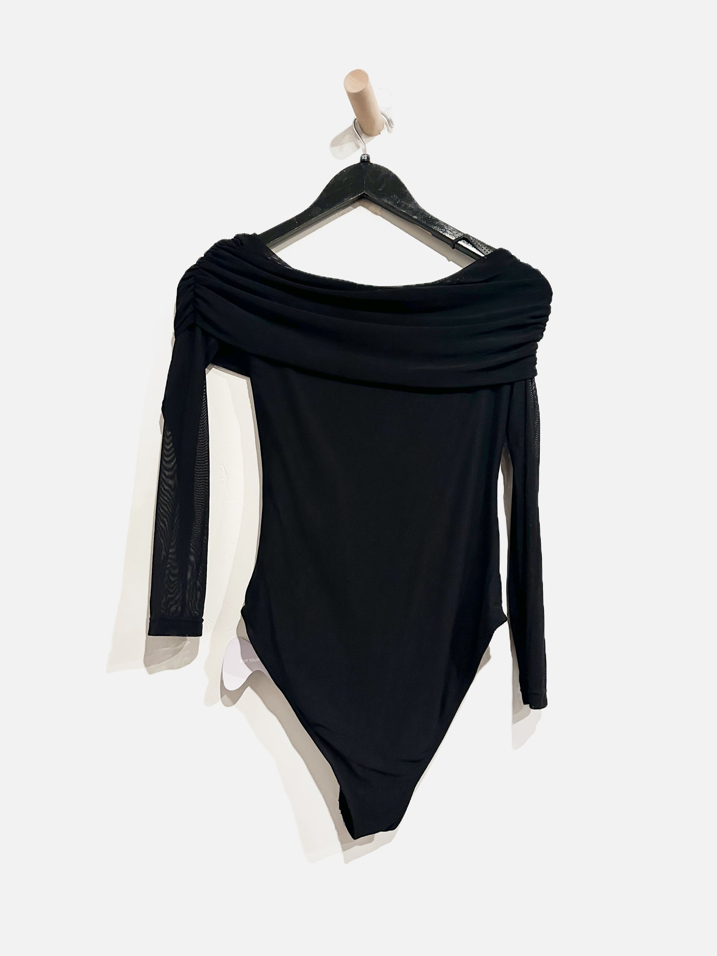 Mangopop Black Mesh OTS Bodysuit - XS