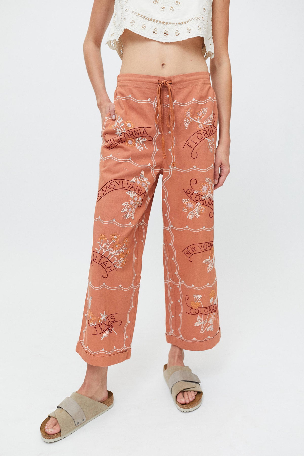 Kimchi Blue State Flower Pant - Small