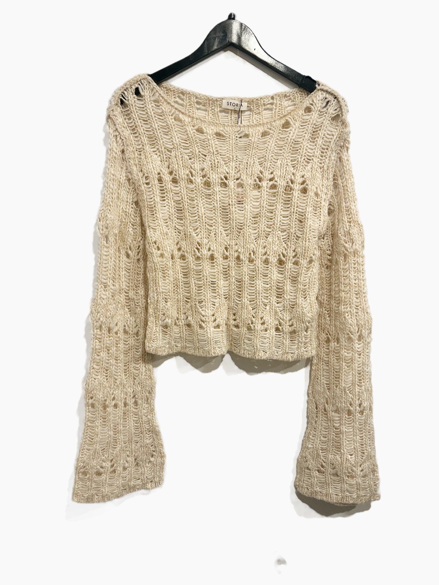 Storia NWT Cream Open Stitch Sweater - Small