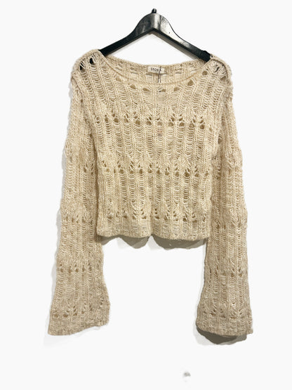 Storia NWT Cream Open Stitch Sweater - Small