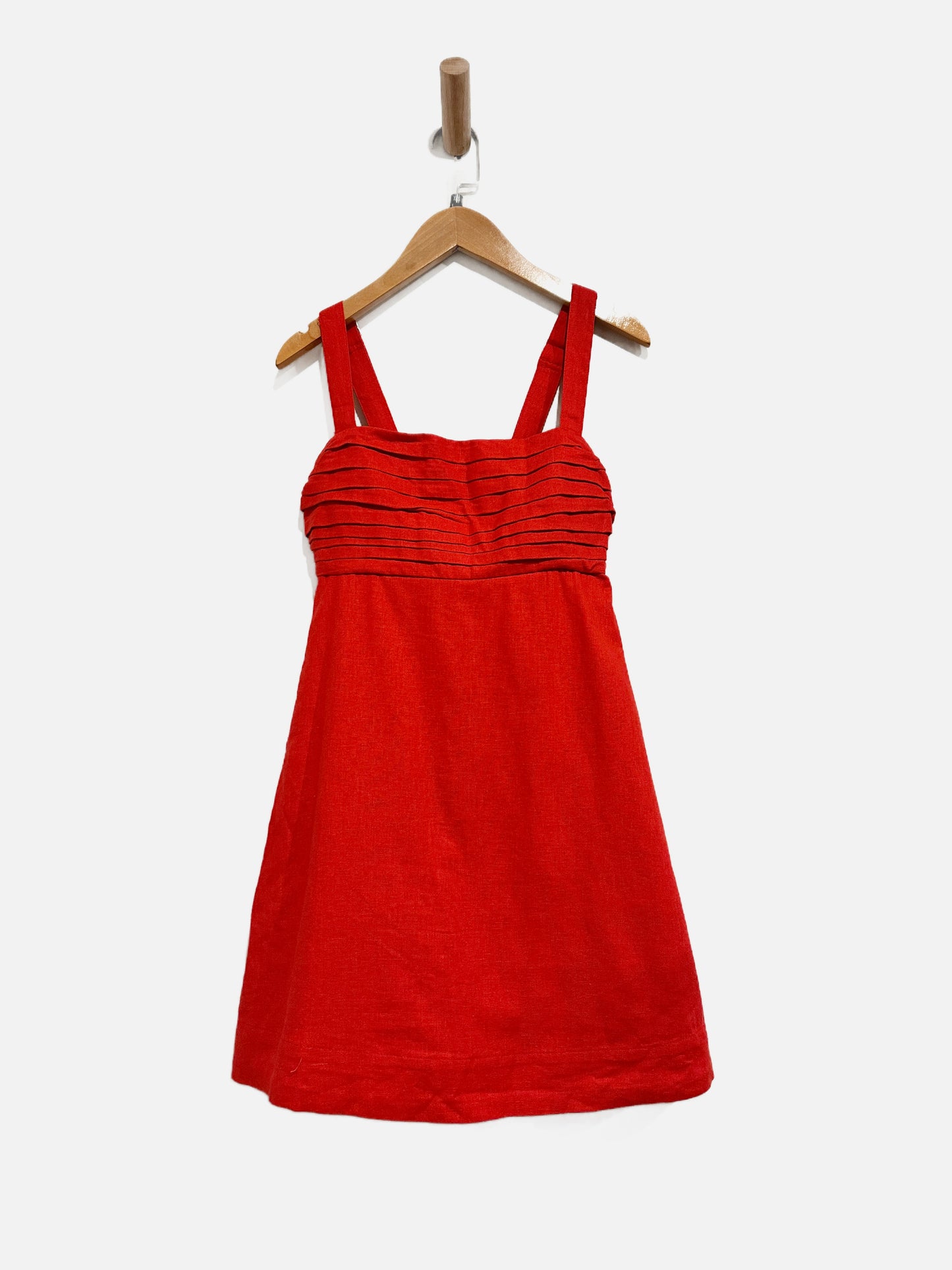 Abercrombie & Fitch Emerson Red Linen Mini Skort Dress - XXS