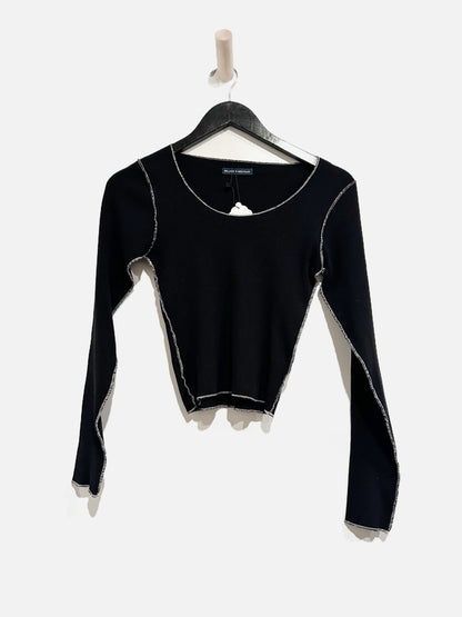 Brandy Melville Black Ribbed LS Top