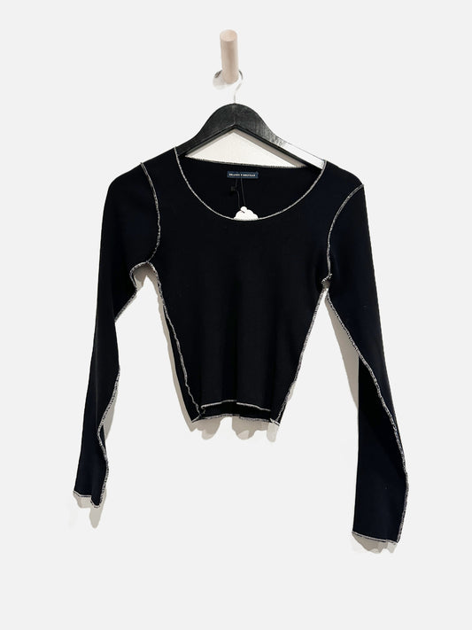 Brandy Melville Black Ribbed LS Top