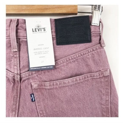 Levi’s Made & Crafted Barrel Crop in Lavender Fields Size 25