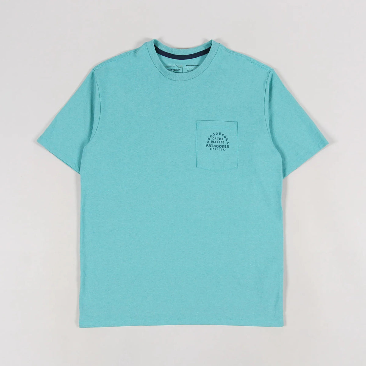 Patagonia C.O.T.U. Fins Pocket ResponsibiIli-Tee in Iggy Blue - Medium