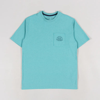 Patagonia C.O.T.U. Fins Pocket ResponsibiIli-Tee in Iggy Blue - Medium