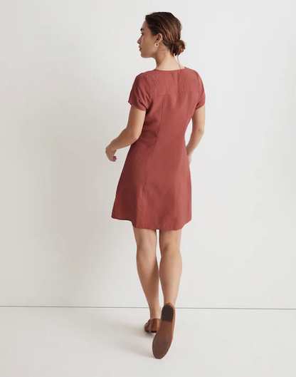 Madewell Red Button Down Mini Dress - 8