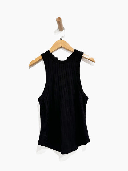 Free People Check It Out Lace Up Tank in Black - XS