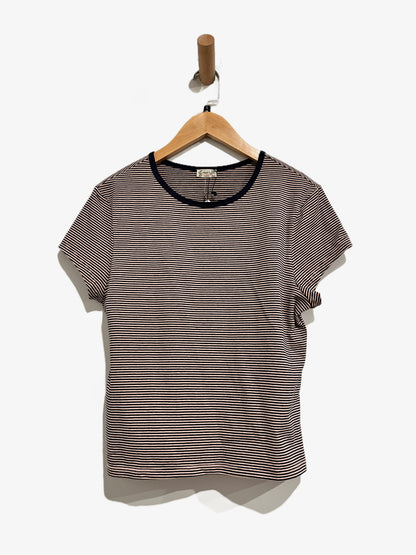NWT Free People Morning Pages Baby Tee in Peach Combo - Large