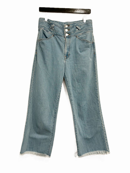 J Brand Sukey Crop Wide Leg Jean in Virtuous- 29