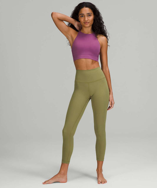 Lululemon Wunder Under High-Rise Tight 25” *Ribbed Fabric in Bronze Green - 2