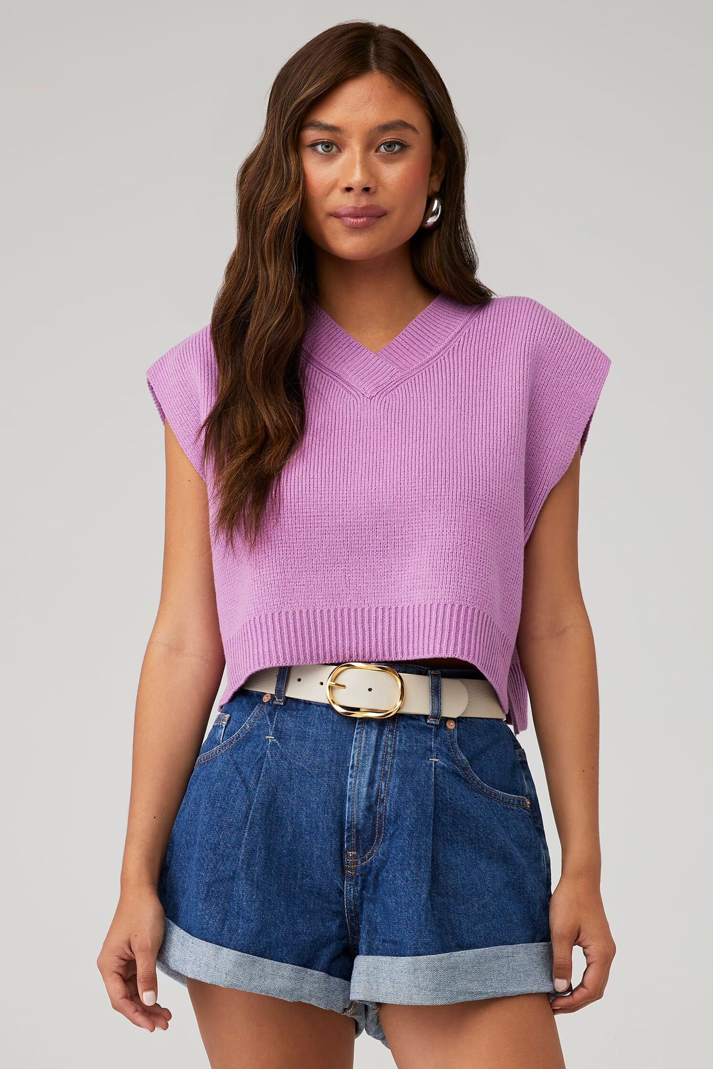 Free People Easy Street Vest in Beauty Berry - XS