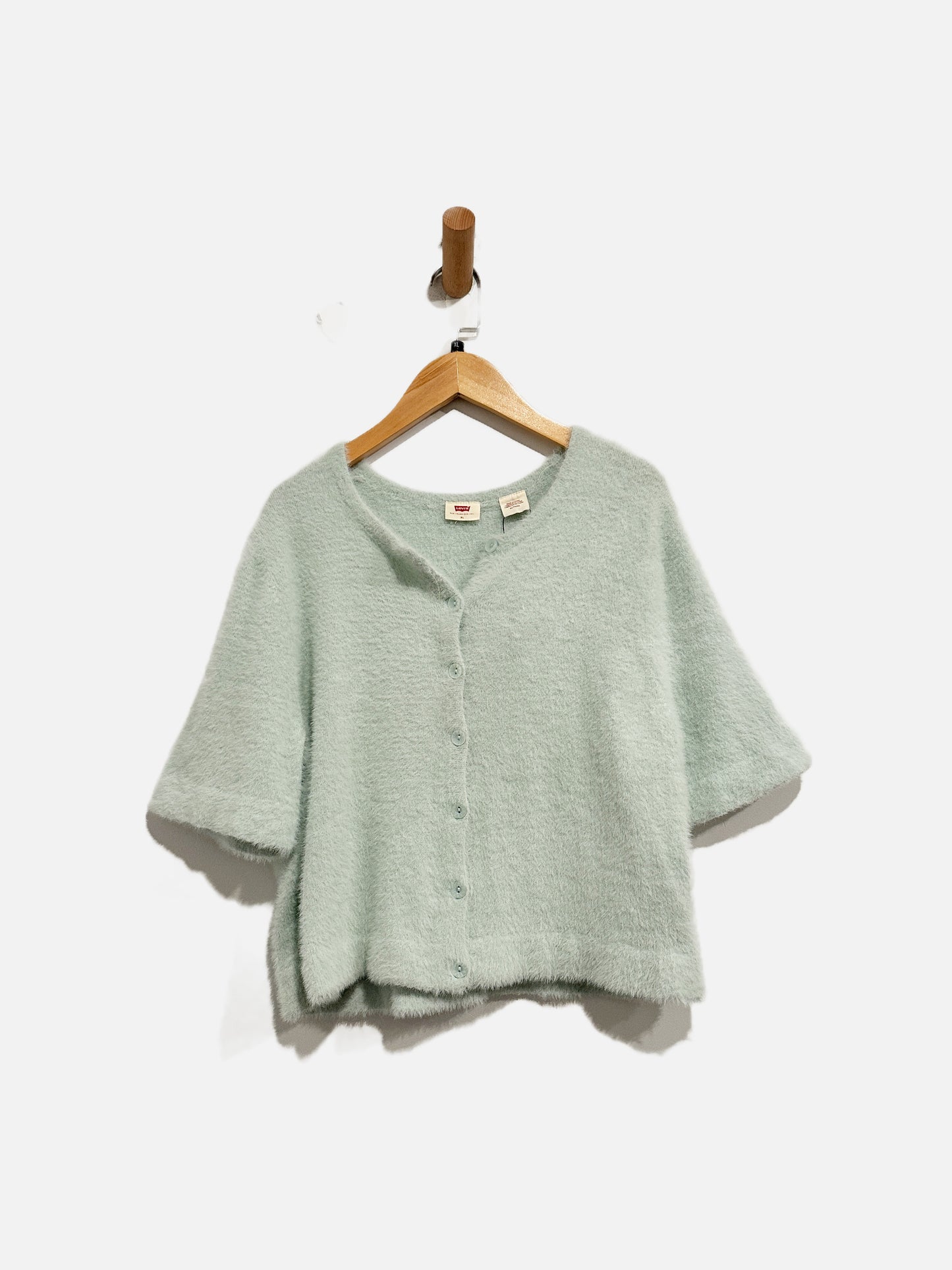 Levi’s Blue Fuzzy SS Cardigan - XL