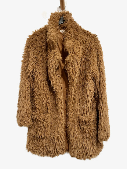 Color Theory Brown Shag Coat - Medium