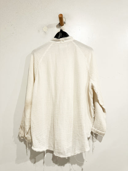 Free People Summer Daydream Button Down in Ivory - Small