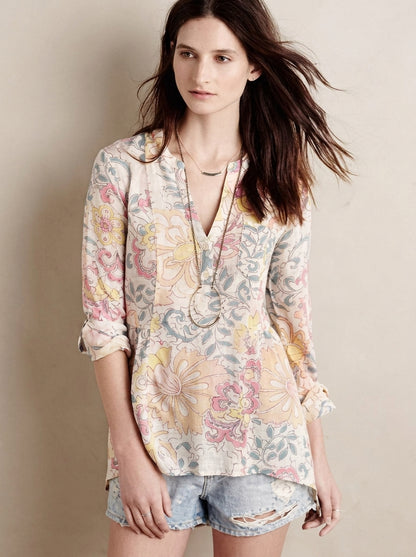 Anthropologie Maeve Laiken Floral Tunic - 8P