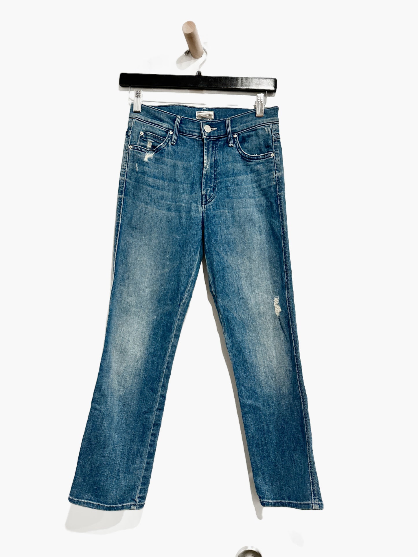 Mother High Waisted Rascal Crop in Graffiti Girl - 26