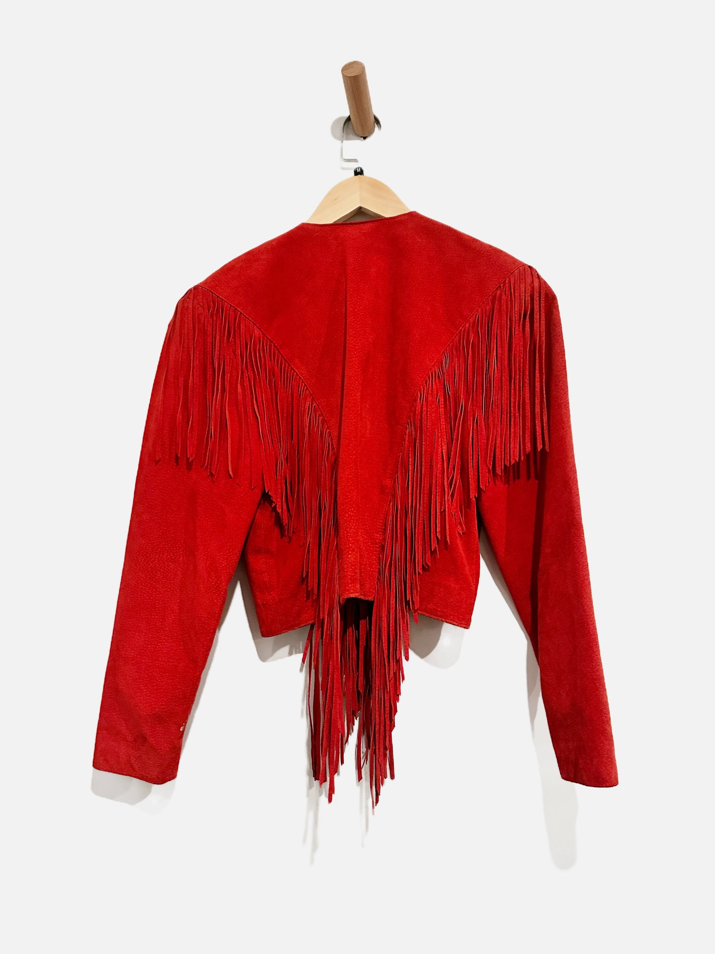 Scully Red Fringe Crop Jacket - 8