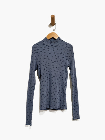 MNG Kids Blue Floral Mockneck - 13/14