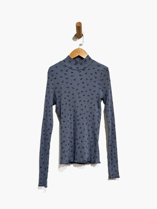 MNG Kids Blue Floral Mockneck - 13/14
