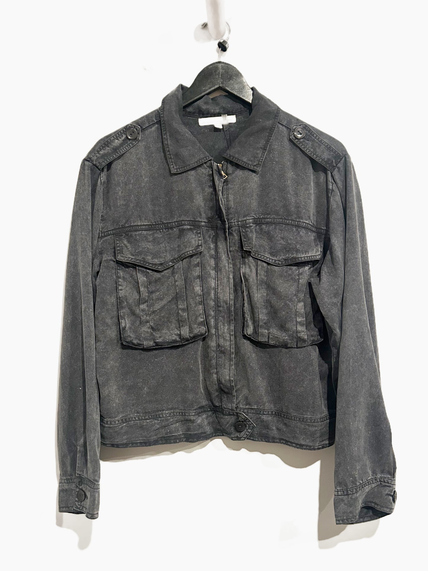 YFB Damon Utility Style Jacket in Washed Black - Medium