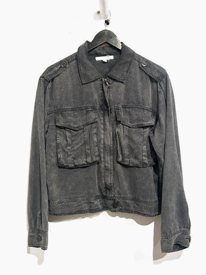 YFB Damon Utility Style Jacket in Washed Black - Medium