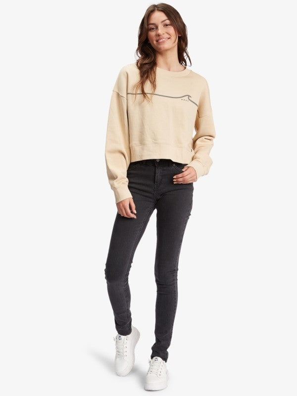 Roxy Everyday Aloha Sweatshirt in Beige - XS