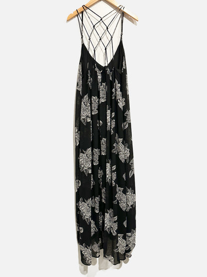 NWT Lovestitch B&W Floral Strappy Back Dress - Medium