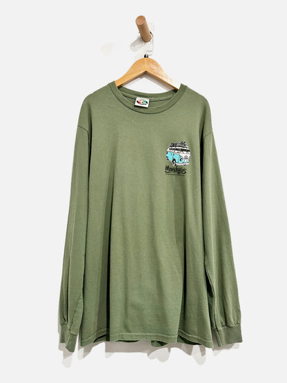 Moondoggies Green Graphic LS - Medium