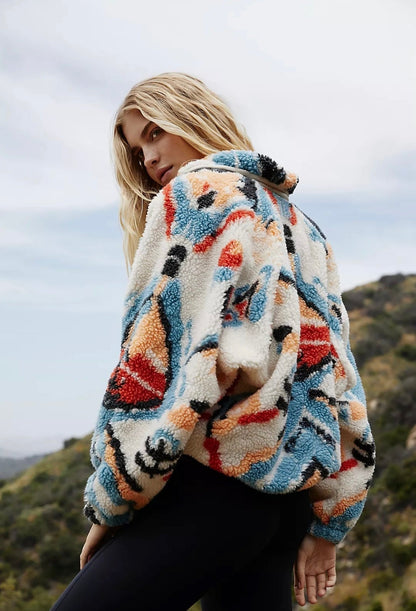 Free People Movement Hit the Slopes Sherpa Zip Up - Small