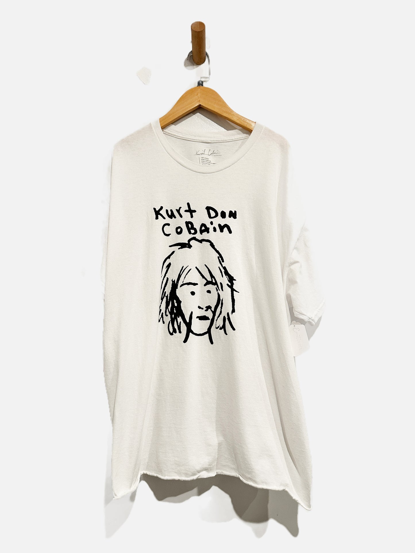 Kurt Cobain White Graphic Tee - XL