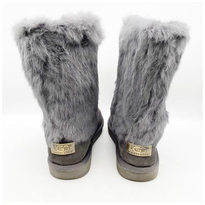 Ugg Australia Gray Sheepskin Boots Size 8