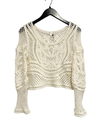 Line & Dot Krista Crochet Top in Ivory - XS/S