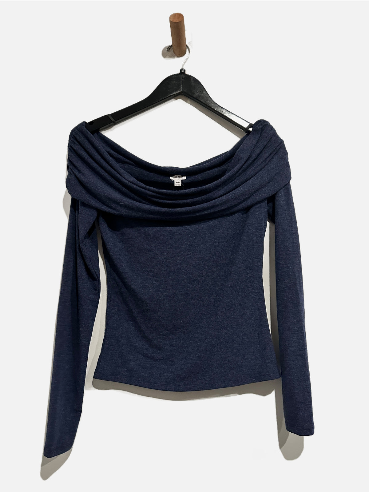 Garage NWT SexyCozy Off Shoulder Long Sleeve Top in Blue - Medium