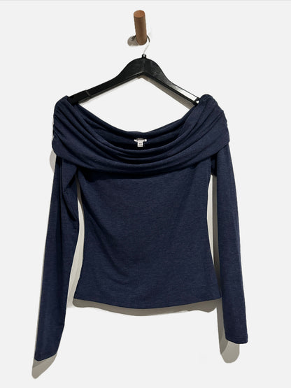 Garage NWT SexyCozy Off Shoulder Long Sleeve Top in Blue - Medium
